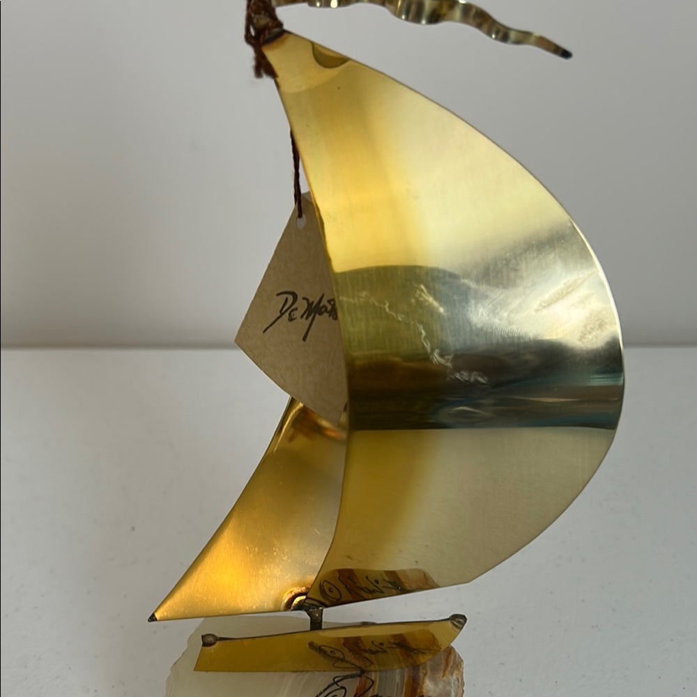 Brass Sailboat Art Sculpture